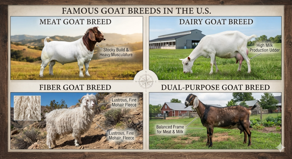 goat breed types in USA