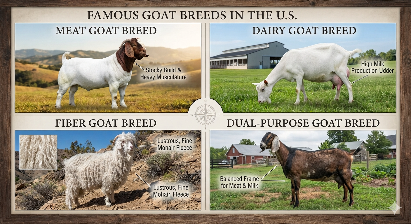 goat breed types in USA